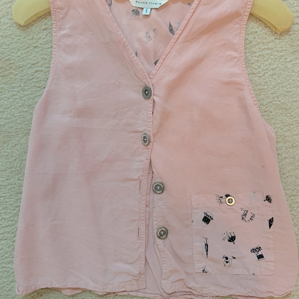 Ladies button vest by Melrose Studio. Size S.